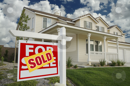 To use this stock image in your creative project, please select the size you need over to the right and click the "Add to Cart" button.
Your downloaded image will come with the Cutcaster watermark removed so don’t worry about the watermark you see on this page. Sold Home For Sale Sign and House stock photo, Sold Home For Sale Sign in Front of New House by Andy Dean