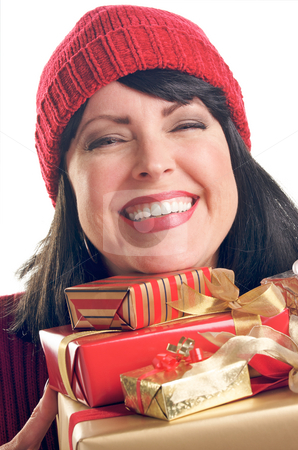 To use this stock image in your creative project, please select the size you need over to the right and click the "Add to Cart" button.
Your downloaded image will come with the Cutcaster watermark removed so don’t worry about the watermark you see on this page. Attractive Woman Holds Gift stock photo, Attractive Woman Holds Holiday Gift Isolated on a White Background. by Andy Dean