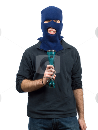 To use this stock image in your creative project, please select the size you need over to the right and click the "Add to Cart" button.
Your downloaded image will come with the Cutcaster watermark removed so don’t worry about the watermark you see on this page. Smiling Convict stock photo, Isolated convict holding a flashlight and smiling by Richard Nelson