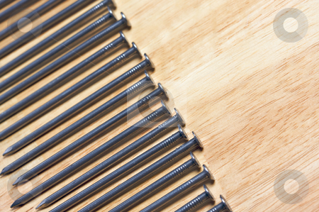 To use this stock image in your creative project, please select the size you need over to the right and click the "Add to Cart" button.
Your downloaded image will come with the Cutcaster watermark removed so don’t worry about the watermark you see on this page. Macro of Nails on Wood stock photo, Macro of Nails on a Wood Background. by Andy Dean