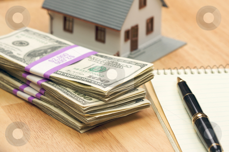 To use this stock image in your creative project, please select the size you need over to the right and click the "Add to Cart" button.
Your downloaded image will come with the Cutcaster watermark removed so don’t worry about the watermark you see on this page. House and Money with Pad and Pen stock photo, House and Money with Pad of Paper and Pen by Andy Dean
