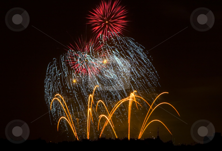 To use this stock image in your creative project, please select the size you need over to the right and click the "Add to Cart" button.
Your downloaded image will come with the Cutcaster watermark removed so don’t worry about the watermark you see on this page. Fireworks Lighting up the Sky stock photo, Fireworks Lighting up the Black Night Sky by Petr Koudelka