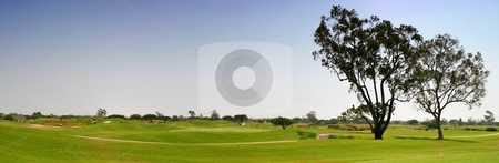 To use this stock image in your creative project, please select the size you need over to the right and click the "Add to Cart" button.
Your downloaded image will come with the Cutcaster watermark removed so don’t worry about the watermark you see on this page. Golf Fairway stock photo, Panoramic shot of a golf fairway near Ventura by Henrik Lehnerer
