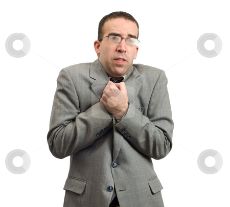 To use this stock image in your creative project, please select the size you need over to the right and click the "Add to Cart" button.
Your downloaded image will come with the Cutcaster watermark removed so don’t worry about the watermark you see on this page. Cold Outside stock photo, Young businessman is cold from wearing his suit outside, isolated against a white background by Richard Nelson