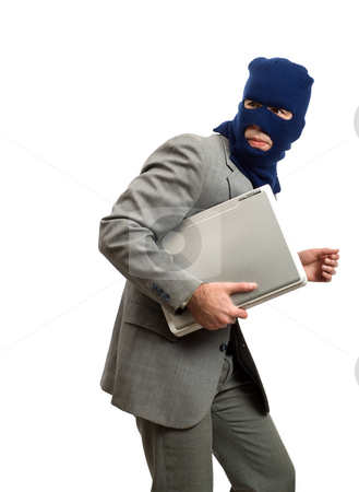 To use this stock image in your creative project, please select the size you need over to the right and click the "Add to Cart" button.
Your downloaded image will come with the Cutcaster watermark removed so don’t worry about the watermark you see on this page. Thief Getting Away stock photo, A computer thief is getting away with a laptop by Richard Nelson