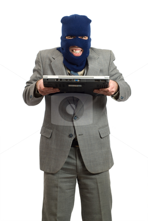 To use this stock image in your creative project, please select the size you need over to the right and click the "Add to Cart" button.
Your downloaded image will come with the Cutcaster watermark removed so don’t worry about the watermark you see on this page. Identity Theft stock photo, Thief stealing someones identity from a laptop computer, isolated against a white background by Richard Nelson