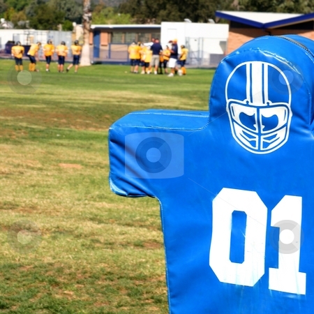 To use this stock image in your creative project, please select the size you need over to the right and click the "Add to Cart" button.
Your downloaded image will come with the Cutcaster watermark removed so don’t worry about the watermark you see on this page. Football Dummy stock photo, Blue tackling dummy for football practice on green grass. by Henrik Lehnerer