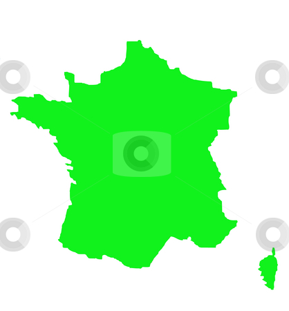 To use this stock image in your creative project, please select the size you need over to the right and click the "Add to Cart" button.
Your downloaded image will come with the Cutcaster watermark removed so don’t worry about the watermark you see on this page. Outline map of France in green stock photo, Outline map of France in green, isolated on white background. by Martin Crowdy