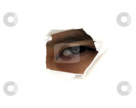 To use this stock image in your creative project, please select the size you need over to the right and click the "Add to Cart" button.
Your downloaded image will come with the Cutcaster watermark removed so don’t worry about the watermark you see on this page. Spy stock photo, A childs eye looking through a hole in your screen by Richard Nelson