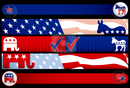To use this stock image in your creative project, please select the size you need over to the right and click the "Add to Cart" button.
Your downloaded image will come with the Cutcaster watermark removed so don’t worry about the watermark you see on this page. Election Web Banners stock vector clipart, Election Web Banners. Layered .eps file for easy editing by Adrian Sawvel