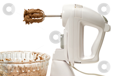 To use this stock image in your creative project, please select the size you need over to the right and click the "Add to Cart" button.
Your downloaded image will come with the Cutcaster watermark removed so don’t worry about the watermark you see on this page. Electric Beater stock photo, An electric beater with chocolate cookie batter , isolated against a white background by Richard Nelson