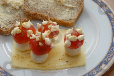 To use this stock image in your creative project, please select the size you need over to the right and click the "Add to Cart" button.
Your downloaded image will come with the Cutcaster watermark removed so don’t worry about the watermark you see on this page. Sandwiches a la mushroom stock photo, Sandwiches with sausages on lettuce beautifully decorated on the plate by Joanna Szycik
