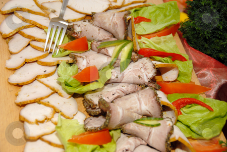 To use this stock image in your creative project, please select the size you need over to the right and click the "Add to Cart" button.
Your downloaded image will come with the Cutcaster watermark removed so don’t worry about the watermark you see on this page. Catering food stock photo, Catering - buffet with businessmen. Table full of various tasty and fresh food. by Joanna Szycik