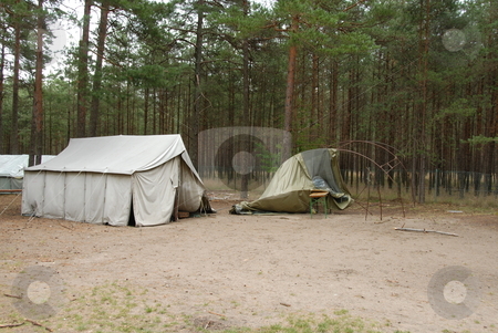 To use this stock image in your creative project, please select the size you need over to the right and click the "Add to Cart" button.
Your downloaded image will come with the Cutcaster watermark removed so don’t worry about the watermark you see on this page. Boy Scout Camp stock photo, Typical campsite at a Boy Scout Camp afret storm by Joanna Szycik