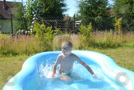 To use this stock image in your creative project, please select the size you need over to the right and click the "Add to Cart" button.
Your downloaded image will come with the Cutcaster watermark removed so don’t worry about the watermark you see on this page. Boy in swimming pool. stock photo, Boy play in swimming pool. Toddler enjoy sunny weather. by Joanna Szycik