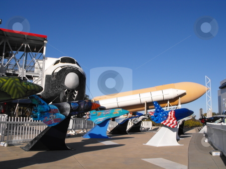To use this stock image in your creative project, please select the size you need over to the right and click the "Add to Cart" button.
Your downloaded image will come with the Cutcaster watermark removed so don’t worry about the watermark you see on this page. Kennedy Space Center displays stock photo, A simulation of the Explorer space craft, launch vehicle and small artistic models are displayed at the Kennedy Space Center Visitor Complex on Merritt Island on Florida's Atlantic coast. The Space Center, near Cape Canaviral, is one of Florida's most popular tourist destinations by Dennis Thomsen