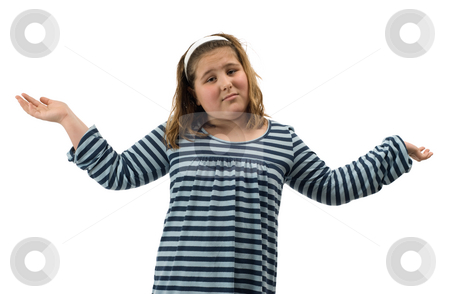 To use this stock image in your creative project, please select the size you need over to the right and click the "Add to Cart" button.
Your downloaded image will come with the Cutcaster watermark removed so don’t worry about the watermark you see on this page. Confused Child stock photo, A young girl with her hands in the air looking confused, isolated against a white background by Richard Nelson