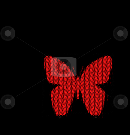 To use this stock image in your creative project, please select the size you need over to the right and click the "Add to Cart" button.
Your downloaded image will come with the Cutcaster watermark removed so don’t worry about the watermark you see on this page. Knitted butterfly stock photo, Bright red butterfly shape in knitting pattern on black by Wino Evertz