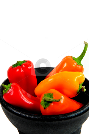 To use this stock image in your creative project, please select the size you need over to the right and click the "Add to Cart" button.
Your downloaded image will come with the Cutcaster watermark removed so don’t worry about the watermark you see on this page. Sweet Peppers stock photo, Assorted colorful sweet peppers in a black bowl by Lynn Bendickson