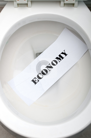 To use this stock image in your creative project, please select the size you need over to the right and click the "Add to Cart" button.
Your downloaded image will come with the Cutcaster watermark removed so don’t worry about the watermark you see on this page. The word Economy in a white toilet stock photo, The word Economy on white paper in a white toilet by Vince Clements