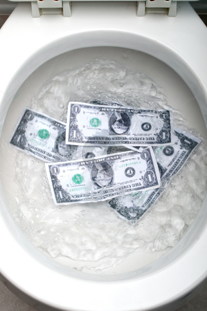 To use this stock image in your creative project, please select the size you need over to the right and click the "Add to Cart" button.
Your downloaded image will come with the Cutcaster watermark removed so don’t worry about the watermark you see on this page. Dollar bills being flushed down a white toilet stock photo, Dollar bills being flushed down a white toilet, representing the economy going down the toilet by Vince Clements