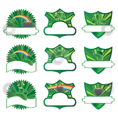 To use this stock image in your creative project, please select the size you need over to the right and click the "Add to Cart" button.
Your downloaded image will come with the Cutcaster watermark removed so don’t worry about the watermark you see on this page. Green labels stock vector clipart, Saint Patrick's labels collection, vector illustration by Milsi Art
