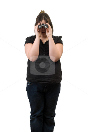 To use this stock image in your creative project, please select the size you need over to the right and click the "Add to Cart" button.
Your downloaded image will come with the Cutcaster watermark removed so don’t worry about the watermark you see on this page. Bird Watching stock photo, A young girl looking through a pair of binoculars is watching a bird eat some bread by Richard Nelson