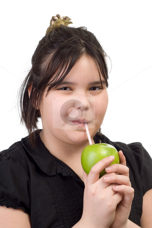 To use this stock image in your creative project, please select the size you need over to the right and click the "Add to Cart" button.
Your downloaded image will come with the Cutcaster watermark removed so don’t worry about the watermark you see on this page. Juicy Fruit stock photo, A young girl drinking the juice out of an apple, isolated against a white background by Richard Nelson