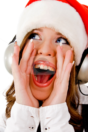 To use this stock image in your creative project, please select the size you need over to the right and click the "Add to Cart" button.
Your downloaded image will come with the Cutcaster watermark removed so don’t worry about the watermark you see on this page. Front view of shouting woman wearing headphone stock photo, Front view of shouting woman wearing headphone on an isolated background by Imagery Majestic
