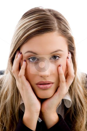 To use this stock image in your creative project, please select the size you need over to the right and click the "Add to Cart" button.
Your downloaded image will come with the Cutcaster watermark removed so don’t worry about the watermark you see on this page. Woman in bad mood stock photo, Woman in bad mood against white background by Imagery Majestic