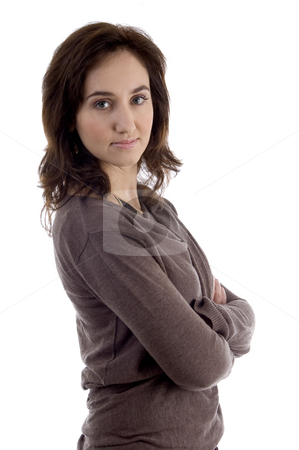 To use this stock image in your creative project, please select the size you need over to the right and click the "Add to Cart" button.
Your downloaded image will come with the Cutcaster watermark removed so don’t worry about the watermark you see on this page. Portrait of beautiful young model stock photo, Portrait of beautiful young model against white background by Imagery Majestic