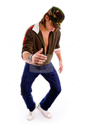 To use this stock image in your creative project, please select the size you need over to the right and click the "Add to Cart" button.
Your downloaded image will come with the Cutcaster watermark removed so don’t worry about the watermark you see on this page. Front view of man dancing stock photo, Front view of man dancing on an isolated white background by Imagery Majestic