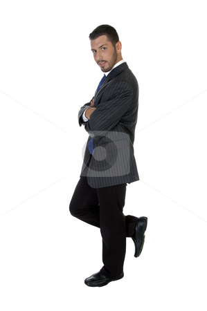 To use this stock image in your creative project, please select the size you need over to the right and click the "Add to Cart" button.
Your downloaded image will come with the Cutcaster watermark removed so don’t worry about the watermark you see on this page. Stylish pose of american businessman stock photo, Stylish pose of american businessman on an isolated background by Imagery Majestic