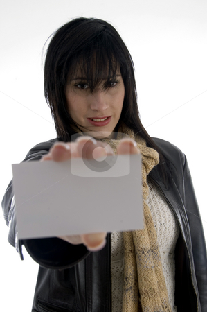 To use this stock image in your creative project, please select the size you need over to the right and click the "Add to Cart" button.
Your downloaded image will come with the Cutcaster watermark removed so don’t worry about the watermark you see on this page. Woman holding identity card stock photo, Woman holding identity card with white background by Imagery Majestic