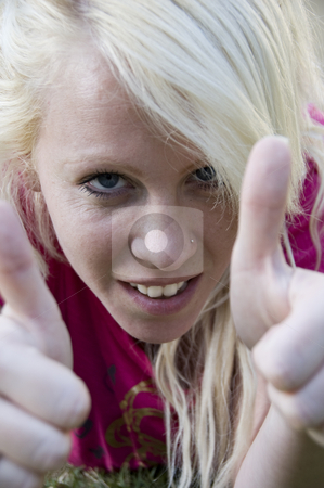 To use this stock image in your creative project, please select the size you need over to the right and click the "Add to Cart" button.
Your downloaded image will come with the Cutcaster watermark removed so don’t worry about the watermark you see on this page. Close up of caucasian woman stock photo, Close up of caucasian woman wishing good luck by Imagery Majestic