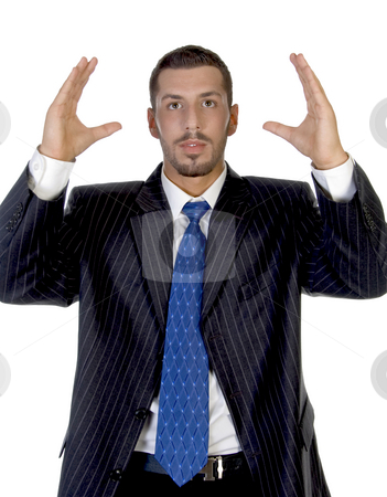 To use this stock image in your creative project, please select the size you need over to the right and click the "Add to Cart" button.
Your downloaded image will come with the Cutcaster watermark removed so don’t worry about the watermark you see on this page. Man with raised hands stock photo, Man with raised hands with white background by Imagery Majestic