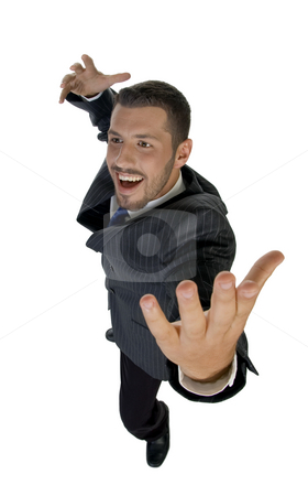 To use this stock image in your creative project, please select the size you need over to the right and click the "Add to Cart" button.
Your downloaded image will come with the Cutcaster watermark removed so don’t worry about the watermark you see on this page. Cheerful young man stock photo, Cheerful young man on an isolated white background by Imagery Majestic