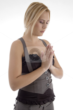 To use this stock image in your creative project, please select the size you need over to the right and click the "Add to Cart" button.
Your downloaded image will come with the Cutcaster watermark removed so don’t worry about the watermark you see on this page. Praying young woman stock photo, Praying young woman with white background by Imagery Majestic