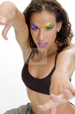 To use this stock image in your creative project, please select the size you need over to the right and click the "Add to Cart" button.
Your downloaded image will come with the Cutcaster watermark removed so don’t worry about the watermark you see on this page. Female model showing hands stock photo, Female model showing hands on white background by Imagery Majestic