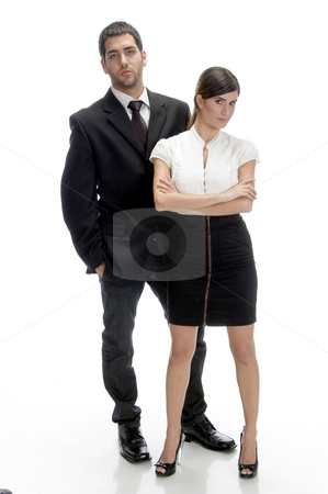 To use this stock image in your creative project, please select the size you need over to the right and click the "Add to Cart" button.
Your downloaded image will come with the Cutcaster watermark removed so don’t worry about the watermark you see on this page. Full pose of young couple stock photo, Full pose of young couple on an isolated white background by Imagery Majestic