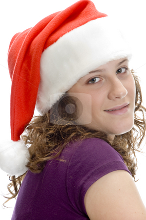 To use this stock image in your creative project, please select the size you need over to the right and click the "Add to Cart" button.
Your downloaded image will come with the Cutcaster watermark removed so don’t worry about the watermark you see on this page. Lady posing with santa cap stock photo, Lady posing with santa cap on an isolated background by Imagery Majestic