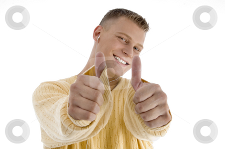 To use this stock image in your creative project, please select the size you need over to the right and click the "Add to Cart" button.
Your downloaded image will come with the Cutcaster watermark removed so don’t worry about the watermark you see on this page. Handsome man showing good luck sign with both hands stock photo, Handsome man showing good luck sign with both hands on an isolated white background by Imagery Majestic