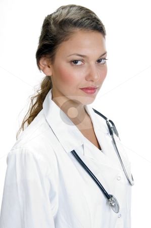 To use this stock image in your creative project, please select the size you need over to the right and click the "Add to Cart" button.
Your downloaded image will come with the Cutcaster watermark removed so don’t worry about the watermark you see on this page. Portrait of young medical professional with stethoscope stock photo, Portrait of young medical professional with stethoscope on an isolated white background by Imagery Majestic