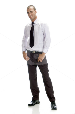 To use this stock image in your creative project, please select the size you need over to the right and click the "Add to Cart" button.
Your downloaded image will come with the Cutcaster watermark removed so don’t worry about the watermark you see on this page. Full pose of handsome businessman stock photo, Full pose of handsome businessman isolated on white background by Imagery Majestic