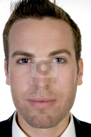 To use this stock image in your creative project, please select the size you need over to the right and click the "Add to Cart" button.
Your downloaded image will come with the Cutcaster watermark removed so don’t worry about the watermark you see on this page. Closeup of young businessman stock photo, Closeup of young businessman against white background by Imagery Majestic