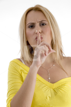 To use this stock image in your creative project, please select the size you need over to the right and click the "Add to Cart" button.
Your downloaded image will come with the Cutcaster watermark removed so don’t worry about the watermark you see on this page. Sexy woman instructing you to keep silent stock photo, Sexy woman instructing you to keep silent on an isolated background by Imagery Majestic