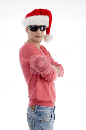To use this stock image in your creative project, please select the size you need over to the right and click the "Add to Cart" button.
Your downloaded image will come with the Cutcaster watermark removed so don’t worry about the watermark you see on this page. Handsome man with christmas hat stock photo, Handsome man with christmas hat against white background by Imagery Majestic