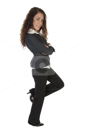 To use this stock image in your creative project, please select the size you need over to the right and click the "Add to Cart" button.
Your downloaded image will come with the Cutcaster watermark removed so don’t worry about the watermark you see on this page. Stylish pose of young lady stock photo, Stylish pose of young lady on an isolated white background by Imagery Majestic