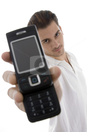 To use this stock image in your creative project, please select the size you need over to the right and click the "Add to Cart" button.
Your downloaded image will come with the Cutcaster watermark removed so don’t worry about the watermark you see on this page. Young man with cellphone stock photo, Young man with cellphone on an isolated white backgound by Imagery Majestic