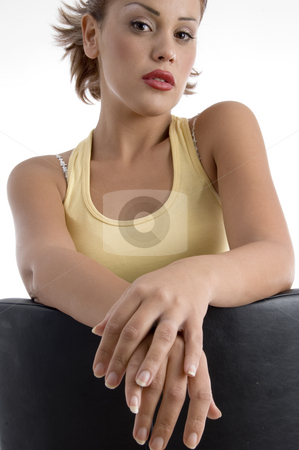 To use this stock image in your creative project, please select the size you need over to the right and click the "Add to Cart" button.
Your downloaded image will come with the Cutcaster watermark removed so don’t worry about the watermark you see on this page. Front view of beautiful woman stock photo, Front view of beautiful woman on an isolated background by Imagery Majestic